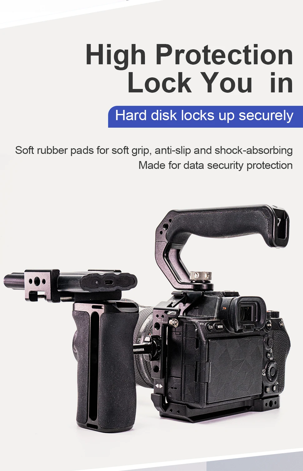 Portable Hard Drive Holder Multifunctional Clamp Metal Clip for SamsungT5 T7 T9