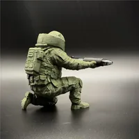 3D Printed Tactical Pen Holder Cool Desktop Organizer Soldier Statue Creative Military Gift Office Stationery Stand 4