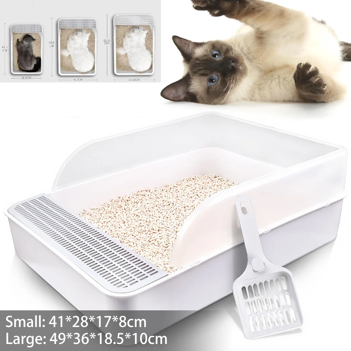 SLSizePPResinSemiOpenCatLitterTrayBoxOpenCatLitterBox