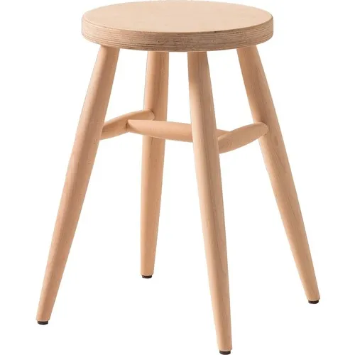 Sgabello Rotondo Geppetto Legno Grezzo