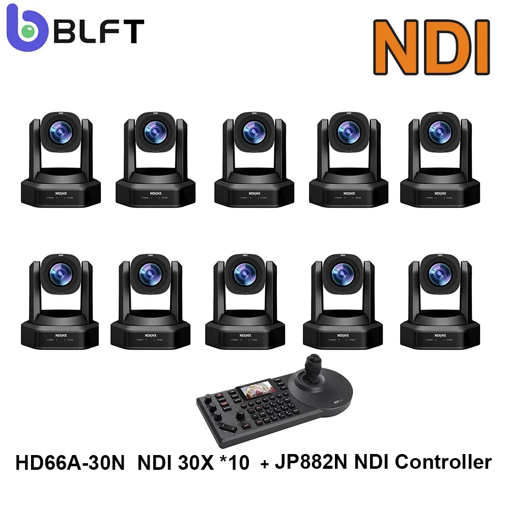 NDI 스트리밍 PTZ 카메라, 30X 광학 줌, 3G-SDI, HDMI, IP 화상 회의 카메라, NDI Ptz IP 키보드 컨트롤러, 1-10 개