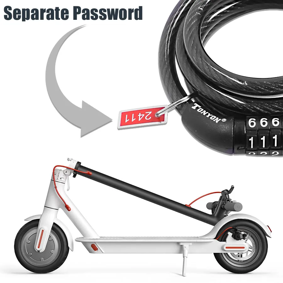 Electric Scooter Anti-theft 4 Digit Password Lock for Xiaomi M365