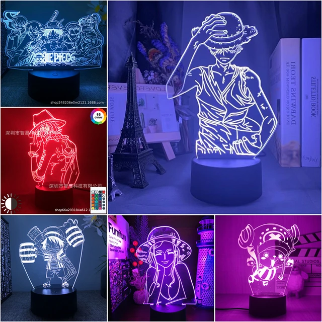 One Piece rufy Roronoa Zoro Ace Chopper lampada 3D LED Night Light Room  Decor Nami Sanji Nightlights Anime Lampara Table Lampe - AliExpress