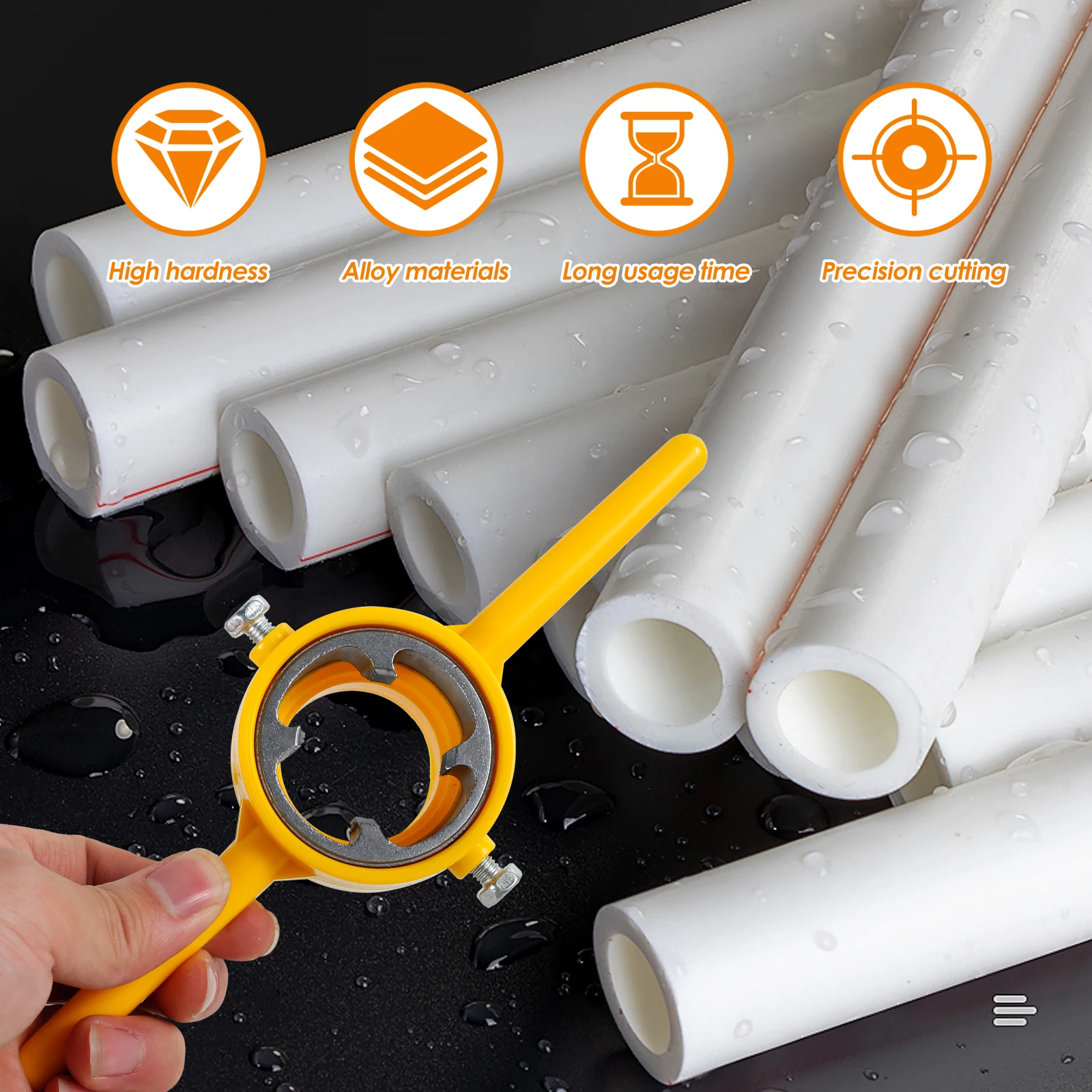 Herramienta Roscadora 2 En 1 Para Tubos PVC - 1/2" Y 3/4", Ideal Para Reparaciones Caseras Y Fontanería