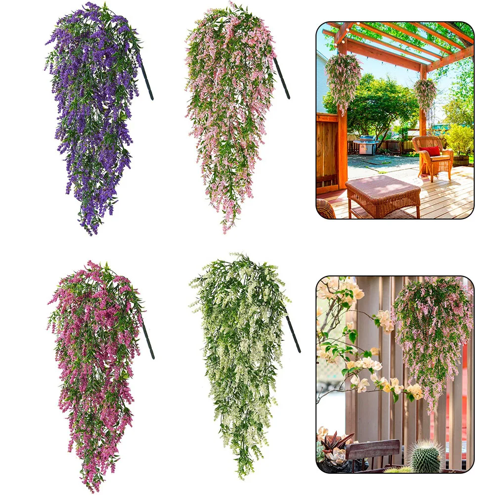 

1pc Artificial Flowers Fake Hanging Flowers Plant For Outside Outdoor Patio Garden Porch Wedding Home Decorations