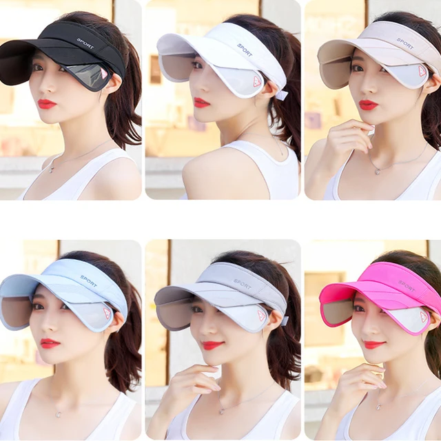 Summer Golf Hat Sun Visors Running Caps Adjustable Women's Sun Hats UV Protection Women Men Empty Tops Beach/Tennis Sport Hat 2