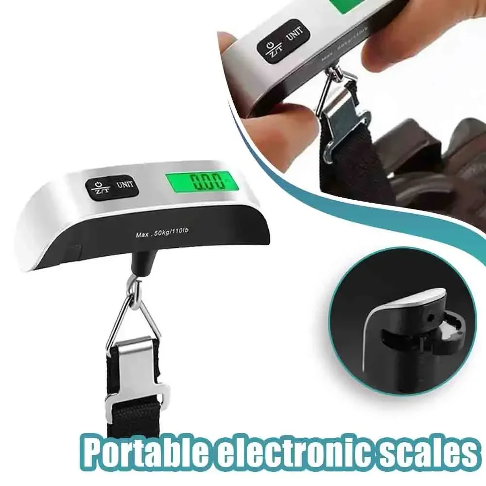 Portable Scale Digital LCD Display 110lb/50kg Luggage Travel Weighing