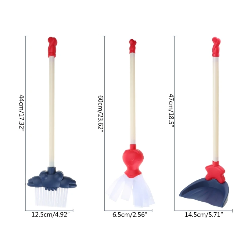 9/10 Pcs Kids Cleaning Set Toy Cleaning Set Broom Mop Brush Dust Pan Towing Bucket Soap Brush Birthday Gift for Kids 6