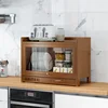 Coffee Shop Kitchen Cabinets Household Furniture Multi-layer Storage Cabinet Villa Floor-to-ceiling Locker with Door r 4