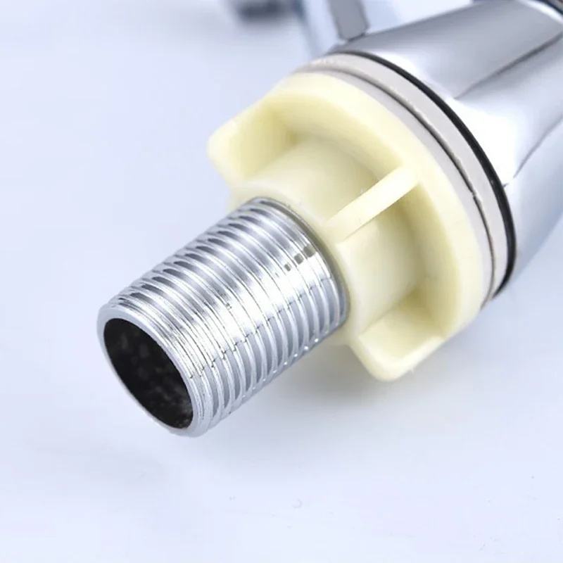 Bathroom Faucet Zinc Alloy Wash Basin Faucet Quick Open Single Cold Water Tap Cross Handle Toilet Corrosion Resistance Sink Tap 5