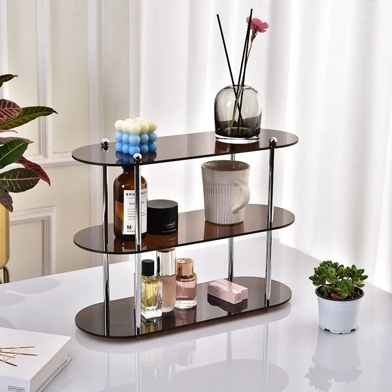 INS Style Storage Rack Acrylic Shelf Bathroom Countertop Perfume Display Shelf Multi-layer Coffee Cup Holder 4