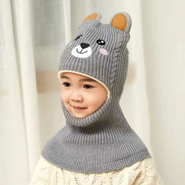 Bonnet bébé garçon fille - Bonnet d'hiver pour bébé garçon, gris