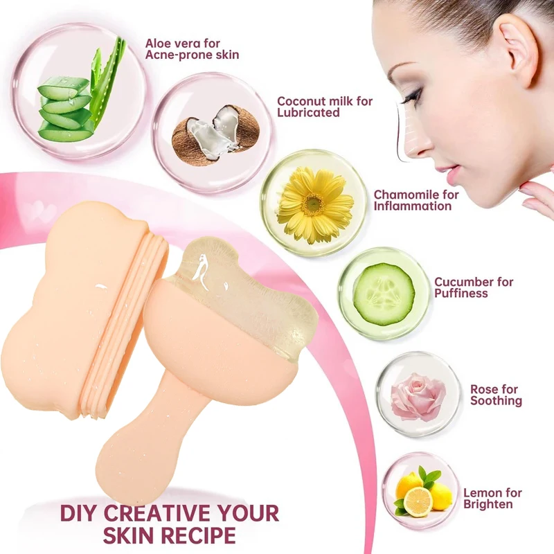 Silicone Ice Cube Roller Face Massager Shrink Pores Eye Puffiness Ice Facial Roller Beauty Ice Ball Mold Massage Skin Care Tool