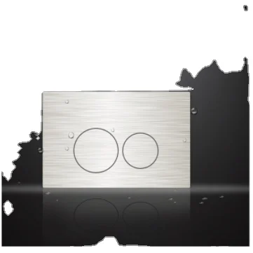 Stainless Steel Flush Plate, Dual Round Push Buttons for Concealed Cistern Actuator, Factory Hot Sale