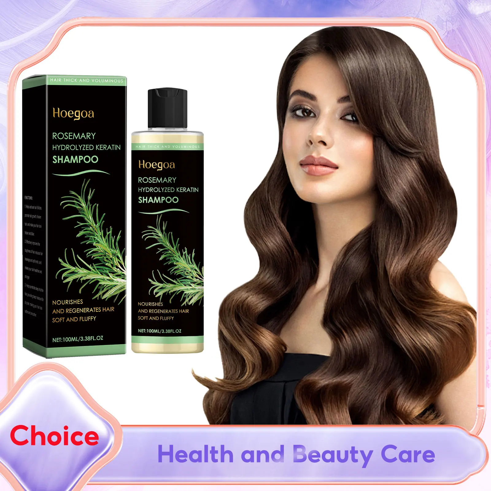 Rosemary Amino Acid Shampoo For Hair Growth & Thinning Hair - Gentle Formula For Men & Women, 3.38 Fl Oz