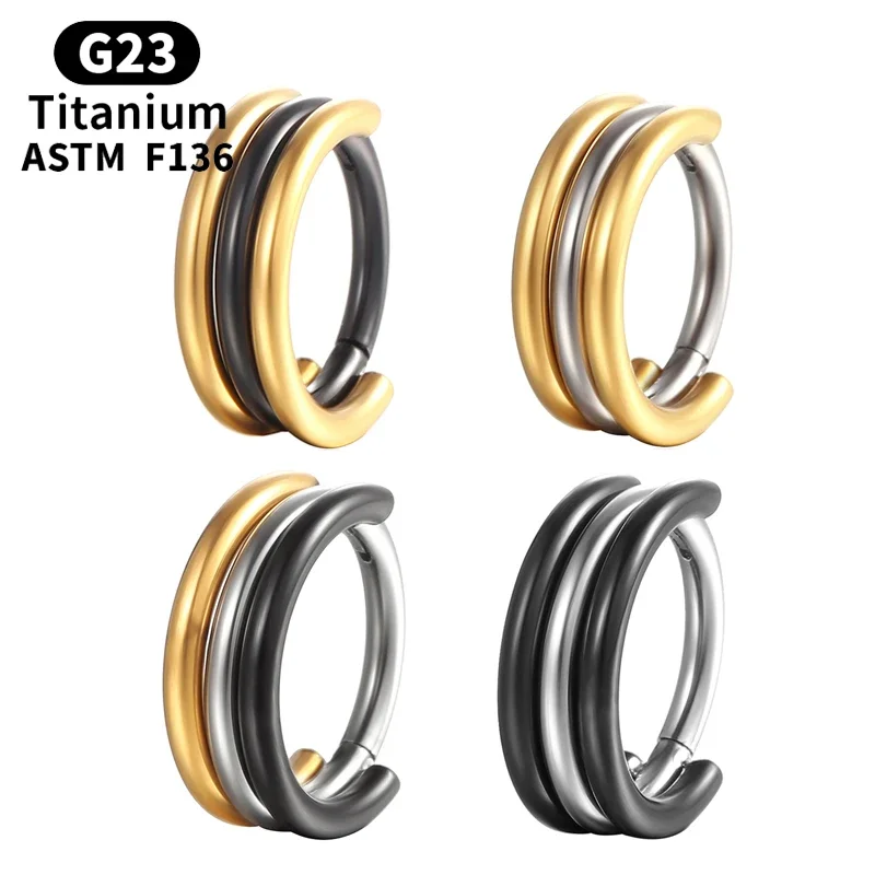 

G23 Titanium Piercing Nose Ring Cartilage Tragus Women Earrings Zircon Daith Helix Tragus Clicker Diaphragm Sexy Body Jewelry