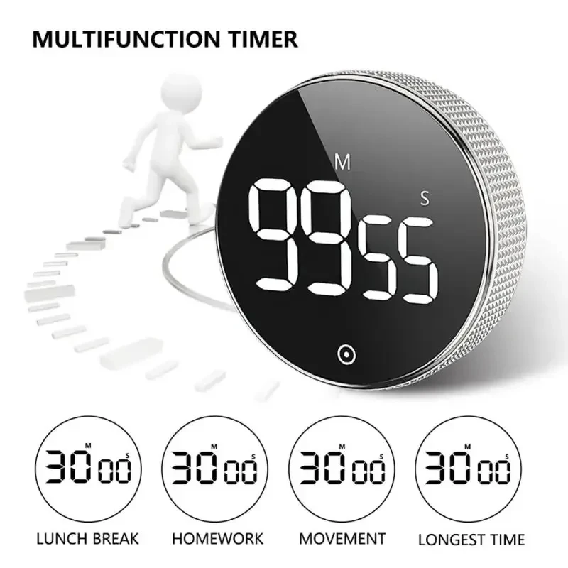 Magnetic Stopwatch LED Digital Display Timer Kitchen Study Countdown