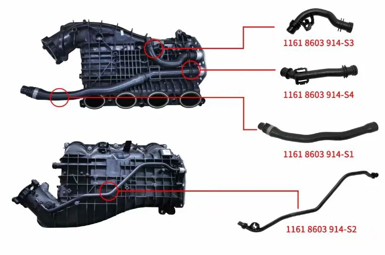 4pieceEngineIntakeManifoldhoseforBMWF20F30G30X3X4125i330i