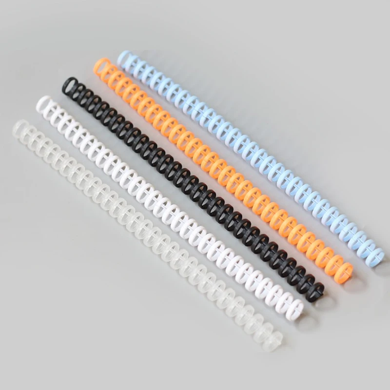 30 Hole Loose-leaf Plastic Binding Ring Spring Spiral Rings 5pcs Office Supplies plastic binding rings,loose leaf binding coil,book binding supplies,plastic binding coil