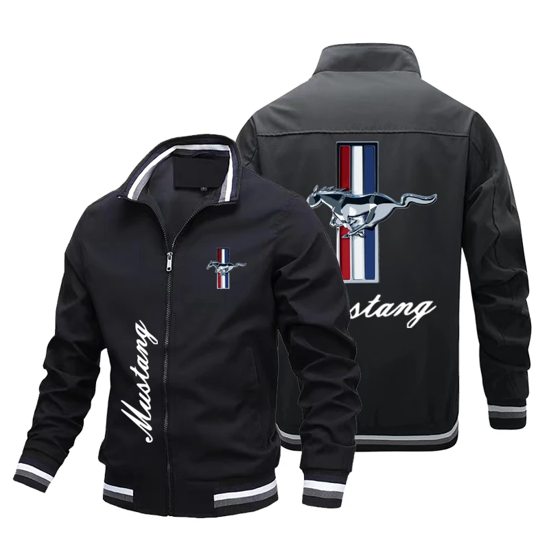 Ford Mustang Men's Jacket Men' Outdoor Motorcycle Sports Jacket New Fashion Casual High Quality Brand Baseball S-5XL