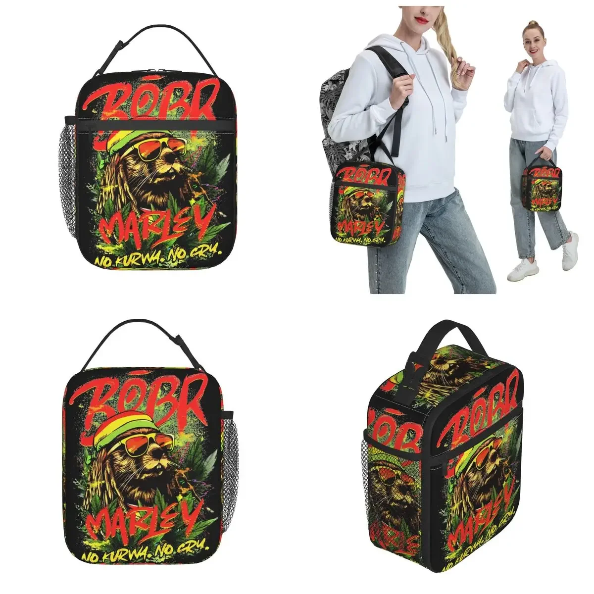 Insulated Lunch Tote Bag Bobr Marley Bobr Kurwa Polish Beaver Storage Food Box Unique Design Thermal Cooler Bento Box For Travel