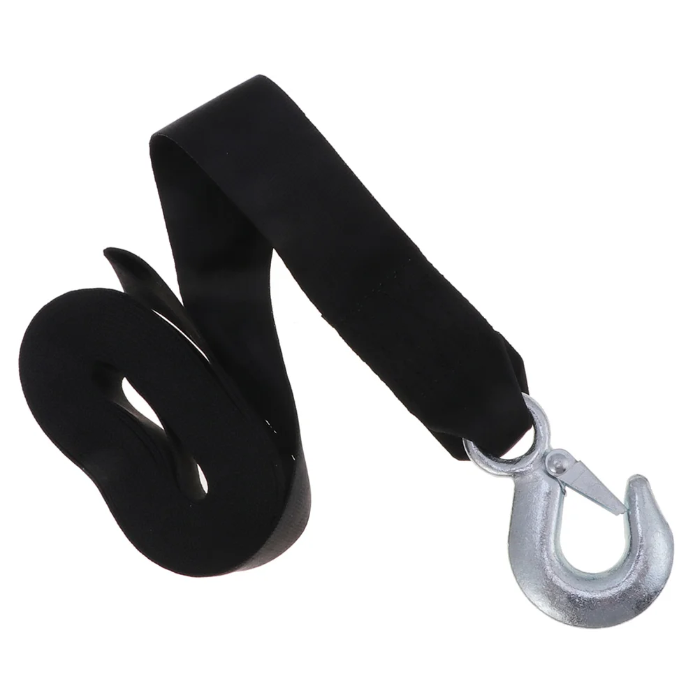 

Winch Belt Snatch Block Key Tow Rope Heavy Duty Marine Hand Trailer Strap with Hook