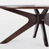 Office Coffee Table, 47" Wood Coffee Tabletop with Wood Frame,Oval Coffee Table for Living Room,Bedroom,47 Inch,Walnut Tabletop 4