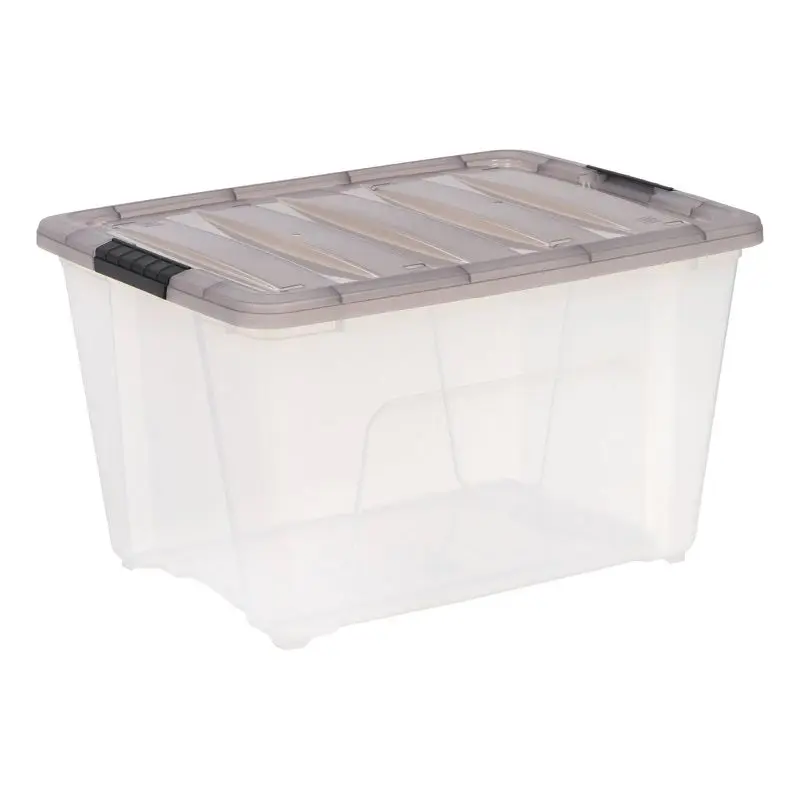 

5-Pack of 53.5qt Stack and Pull Plastic Storage Bins