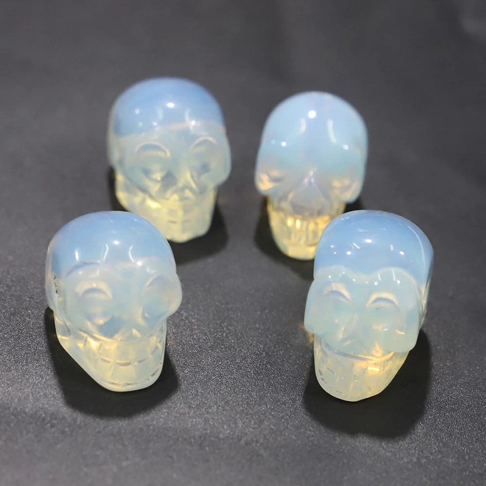 Selling Natural Stone Skull Pendants Necklace Fashion Jewelry Making Charms Skeleton Bracelet Gift Wholesale 6Pcs Free Shipping