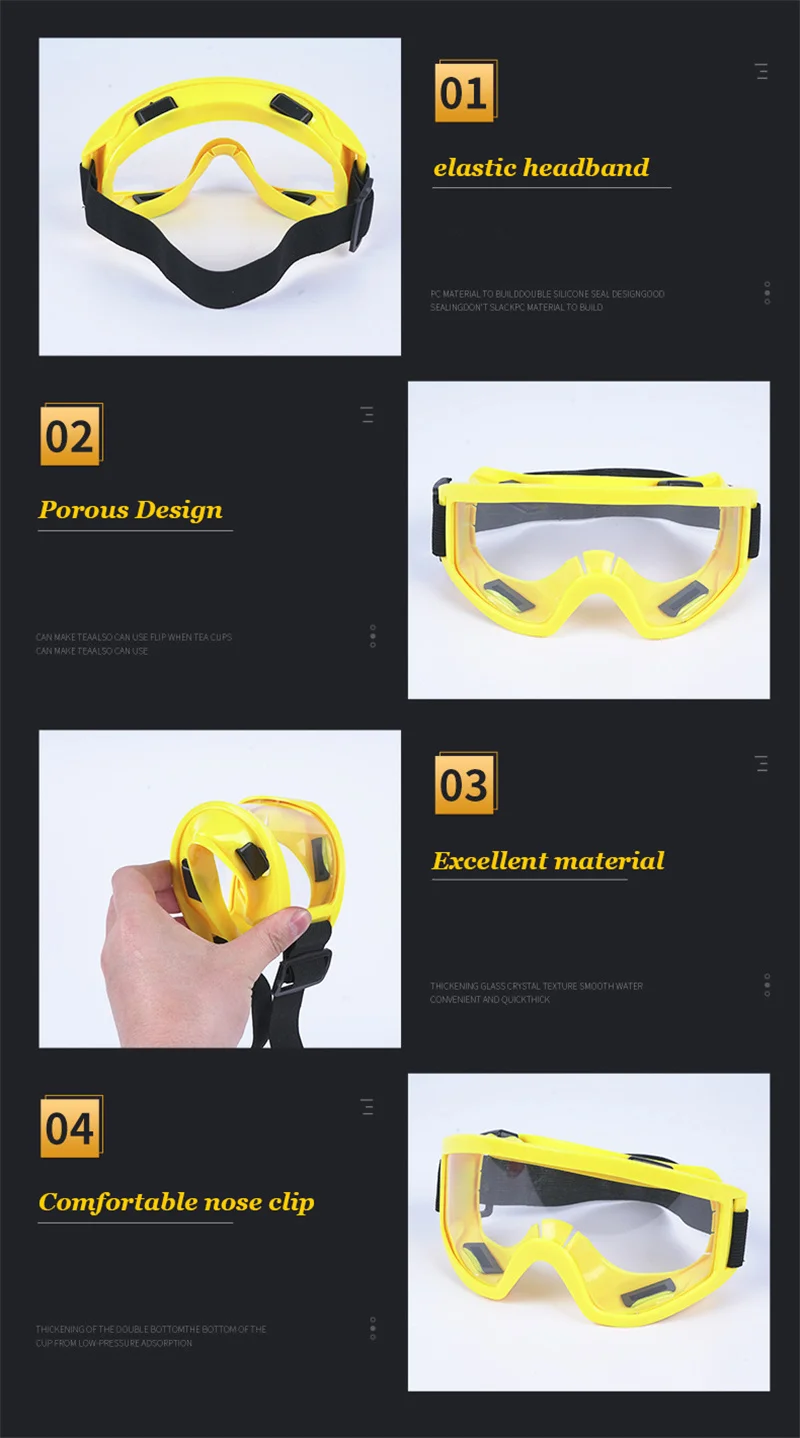 Vinter vindtætte skibriller mænd kvinder gennemsigtige linser motorcykelbriller til dirt bike ski snescooter snowboard_voghion.com