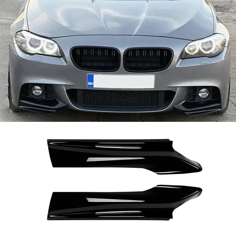 

Gloss Black Car Front Bumper Lip Splitter Spoiler Diffuser Body Kits Tuning For BMW 5 series F10 F11 M Sport 520i 530i 2011-2017