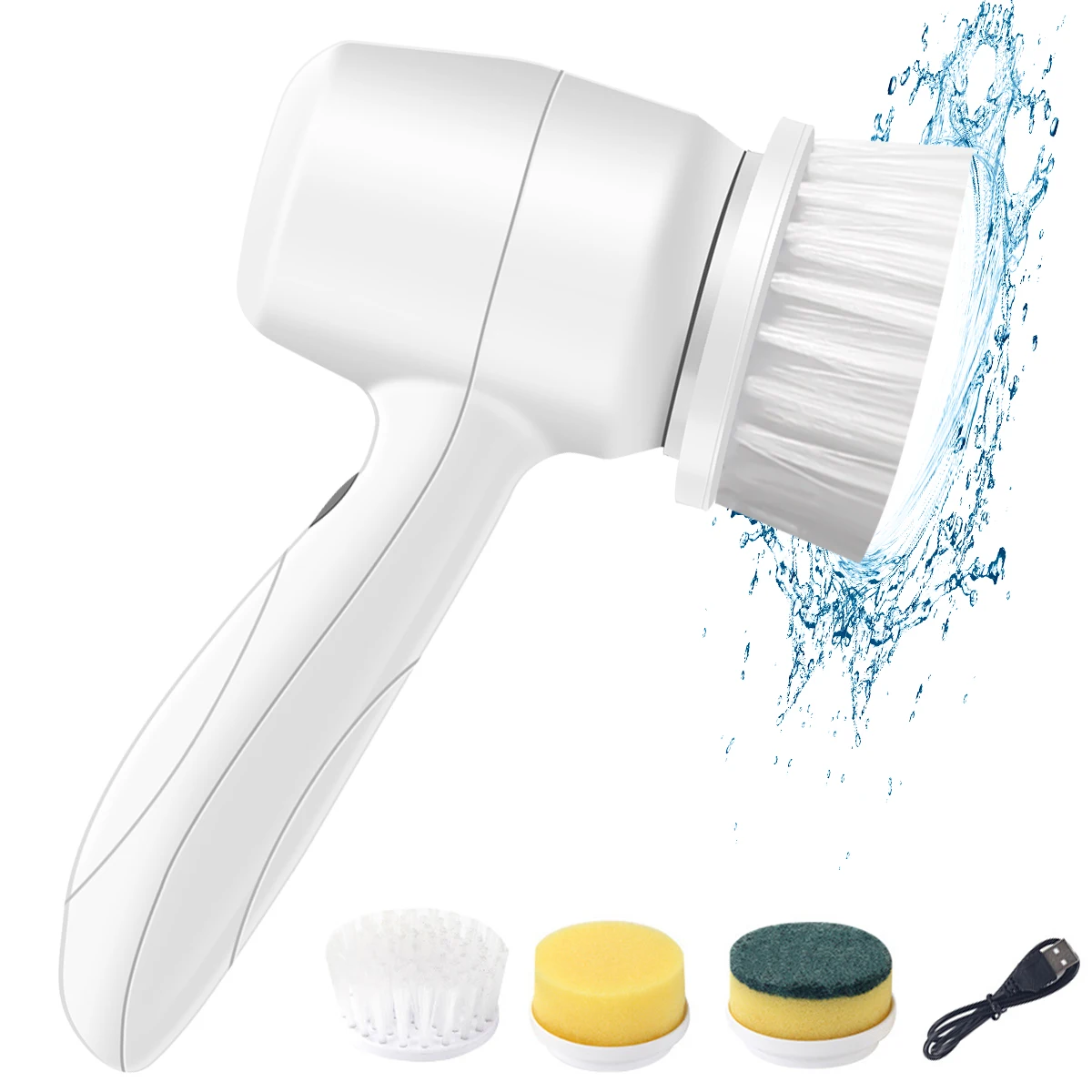 

Electric Spin Scrubber Rechargeable Cordless Electric Cleaning Brush Waterproof Power Scrub Brush with 1200mAh Battery and 3
