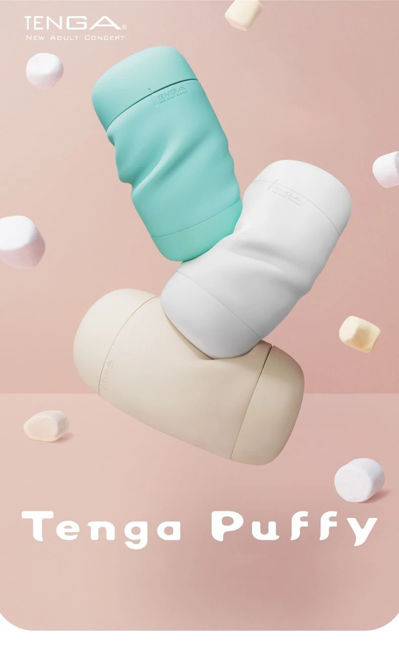 TENGA Puffy Cup Soft Masturbator for Male Realistic Vagina Pussy Sex Pocket Oral Vaginal Reusable Massager Original Adult Games