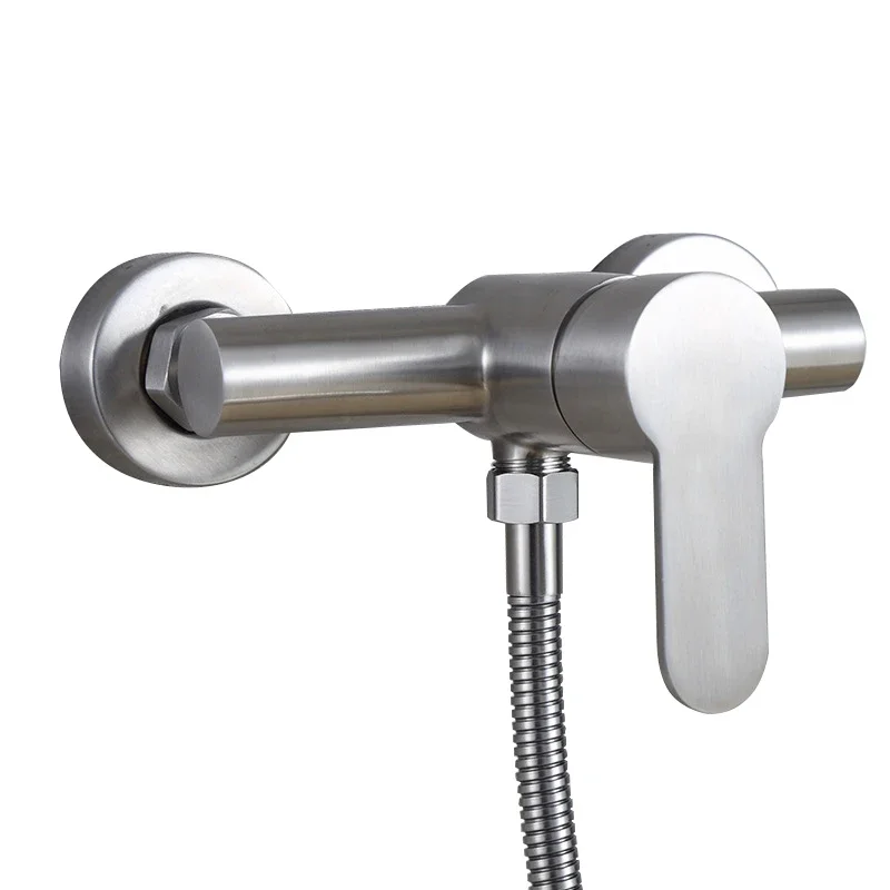 

Bathroom Shower Faucet Valve Stainless Steel Bathtub Faucet Wall Mount Cold and Hot Water Mixer Tap Valve Single Handle Faucet