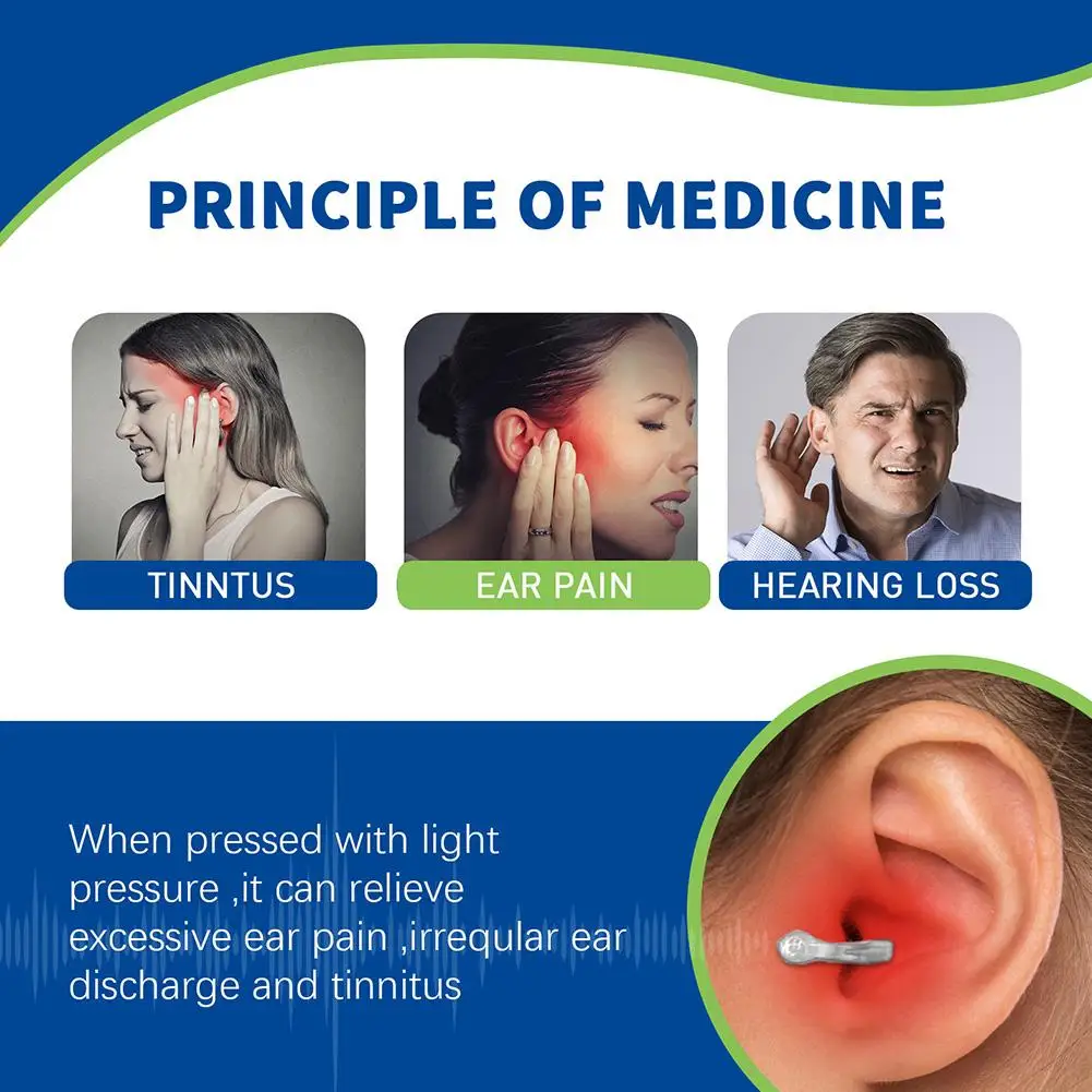 Tinnitus Relief Clip Portable Treatment Ringing Earache Clear Pressure Relief Discomfort Ear Magnetic Clip Ear Hearing Earw O6h3 5