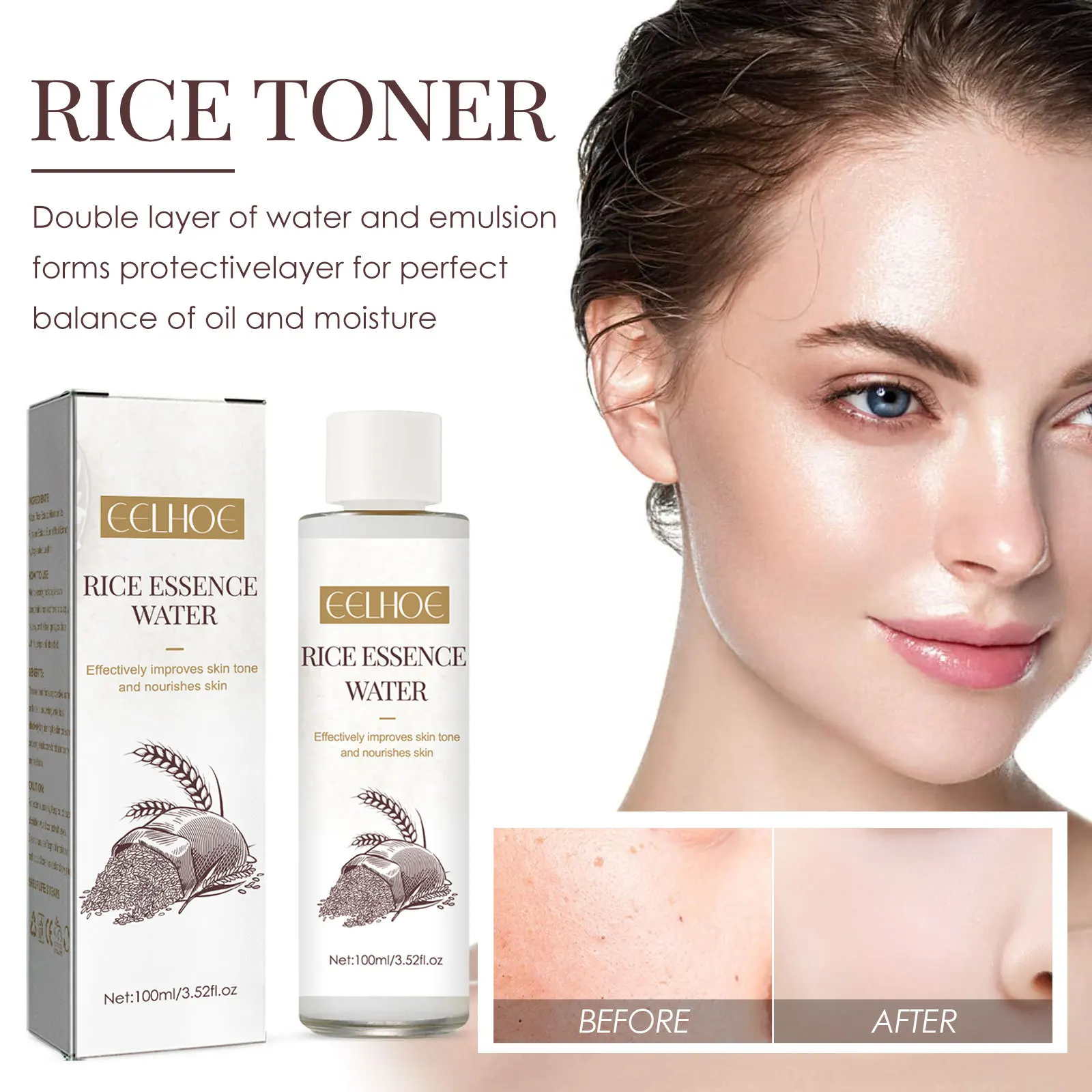 Rice Face Toner Anti Acne Dark Spot Remover Smooth Pore Oil Control Repair Rough Glow Rejuvenating Nourish Pore Shrinking Serum_voghion.com