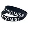 1 PC I Promise Silicone Bracelet Sports Wristband Motivational Bangle Unisex Adult Size 9 Colors 1