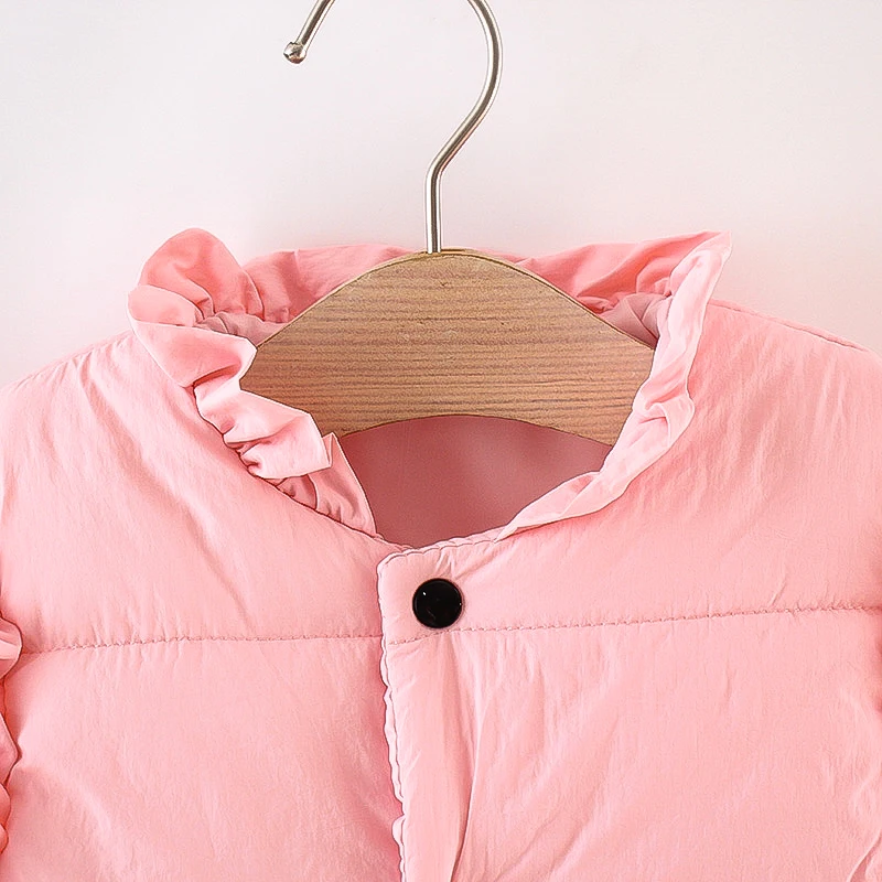 Children's Vest, Girls' Camisole Solid Color Bow, Autumn And Winter Warm Cardigan For External Wear