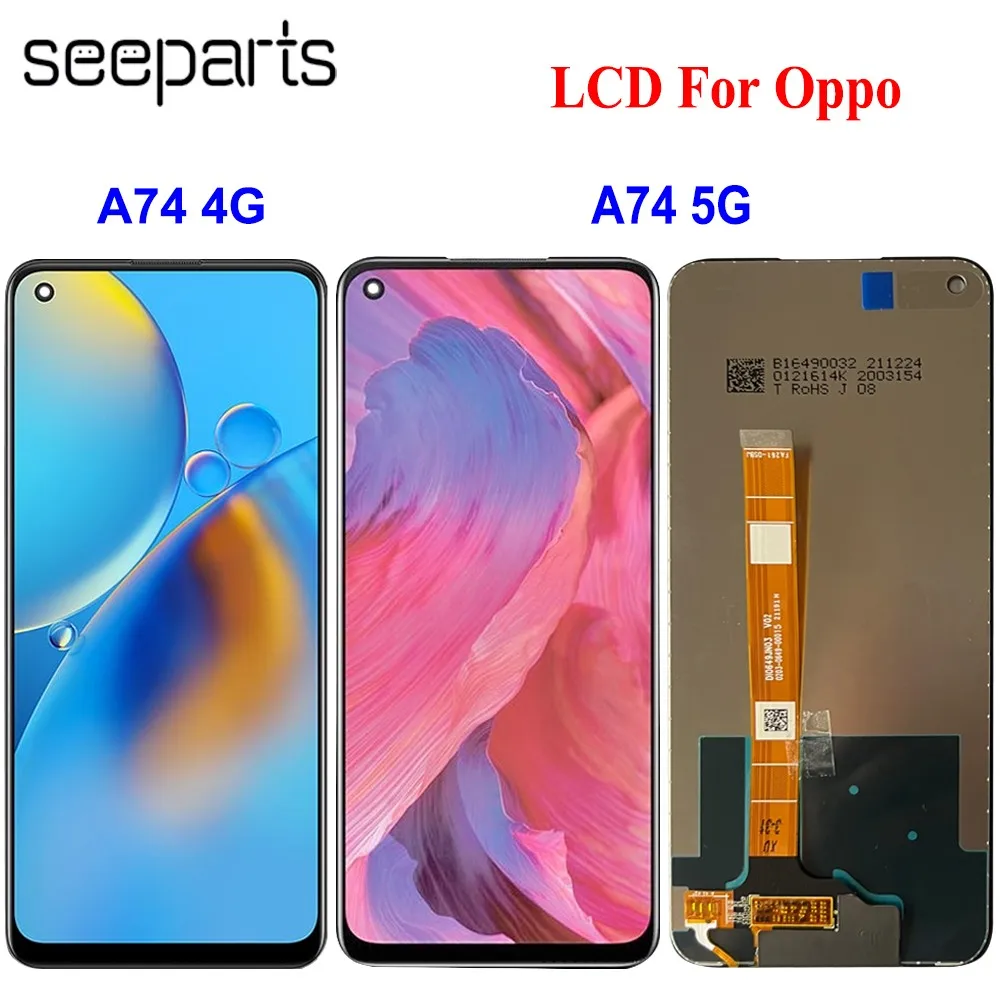 

Tested Well For OPPO A74 4G LCD CHP2219 Display Touch Screen Digitizer Assembly Replacement A74 5G LCD CPH2197 CPH2263 Screen