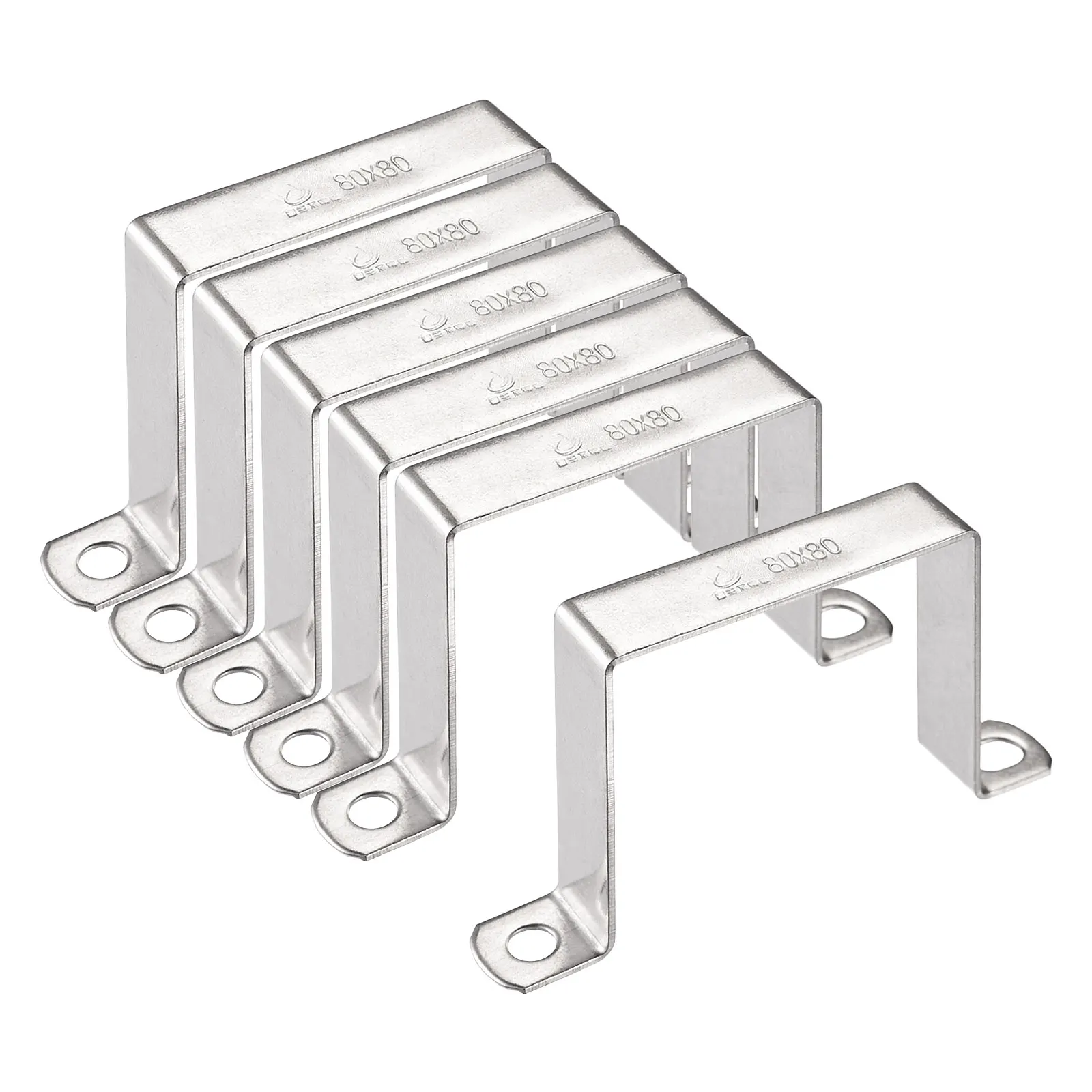 Suporte Conector em Forma de Uxcell-u para Porta Suporte de Barra Fechado Suporte Aço Inoxidável 304 78×82 mm Pcs
