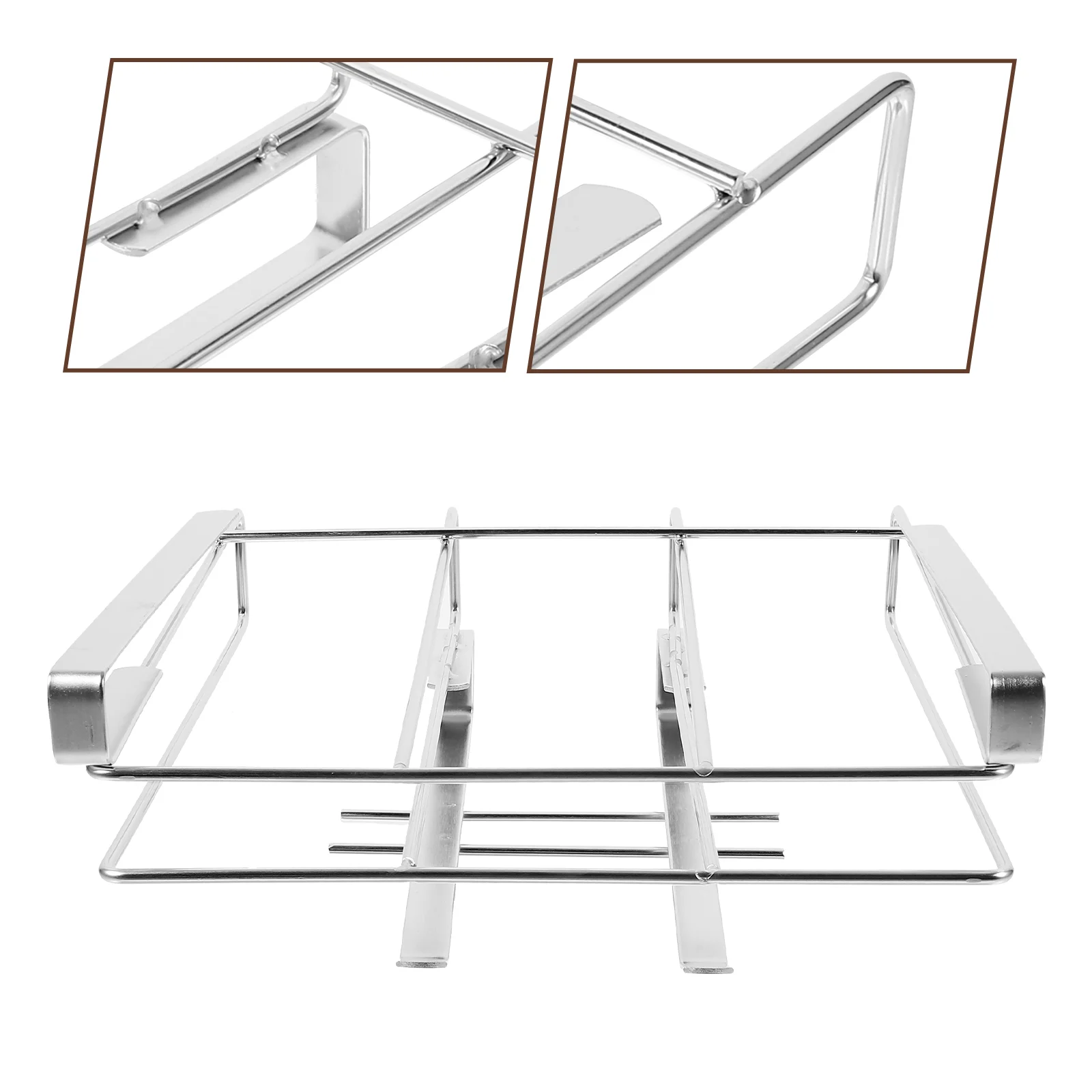 

Shelf Metal Cutting Board Pan Lid Organizer Cutting Board Rack Roll Paper Stainless Steel Chopping Holders Boards for