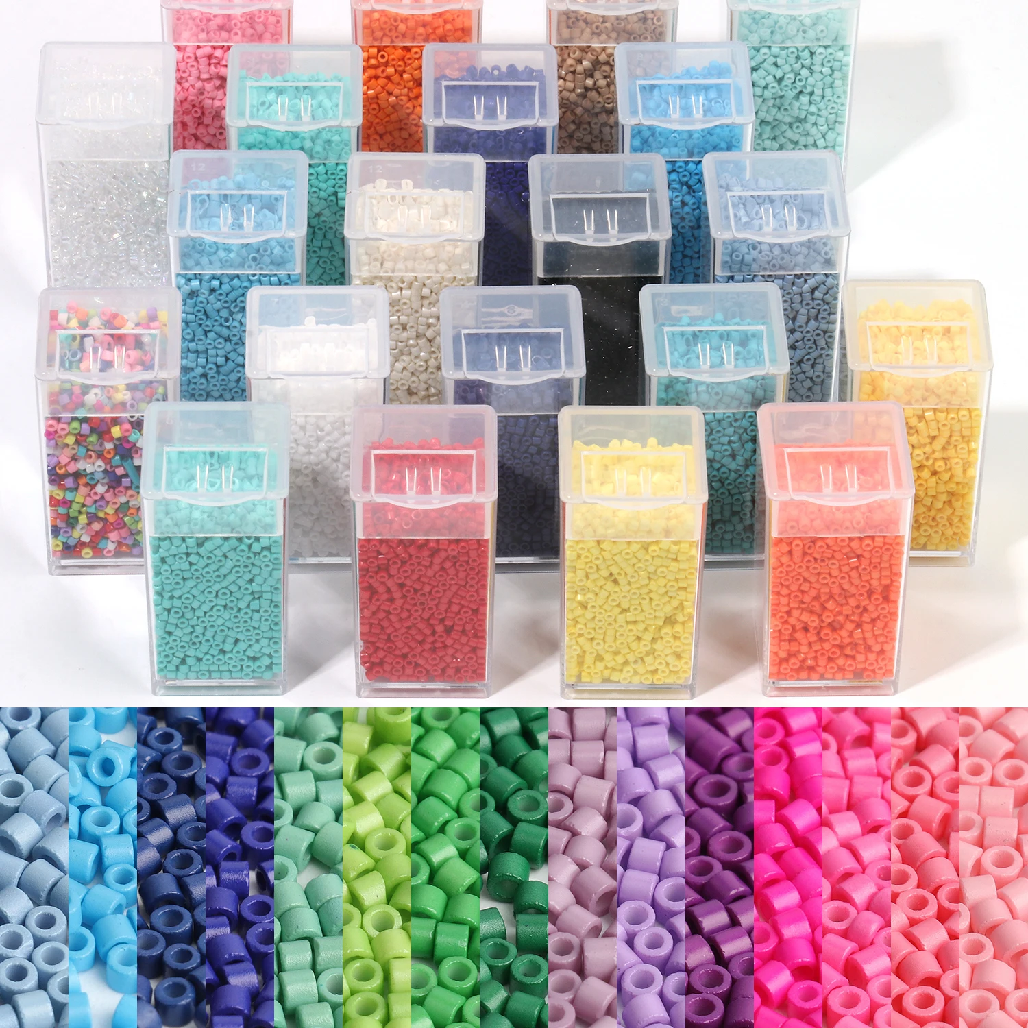 

Wholesale 2mm Czech Glass Seed Beads Tube Shape Boxed Beads Accessories For Jewelry Making DIY Bracelet Material Supplier 1box