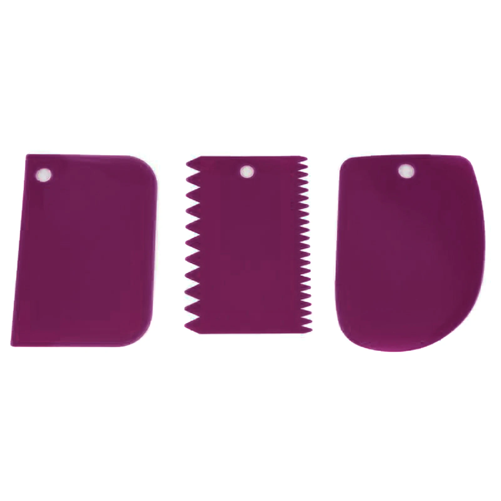 3Pcs/set Cake Cream Spatulas DIY Baking Mixing Scraper Fondant Pastrys Cutters Plastic Bowl Scraper Kitchen Tools