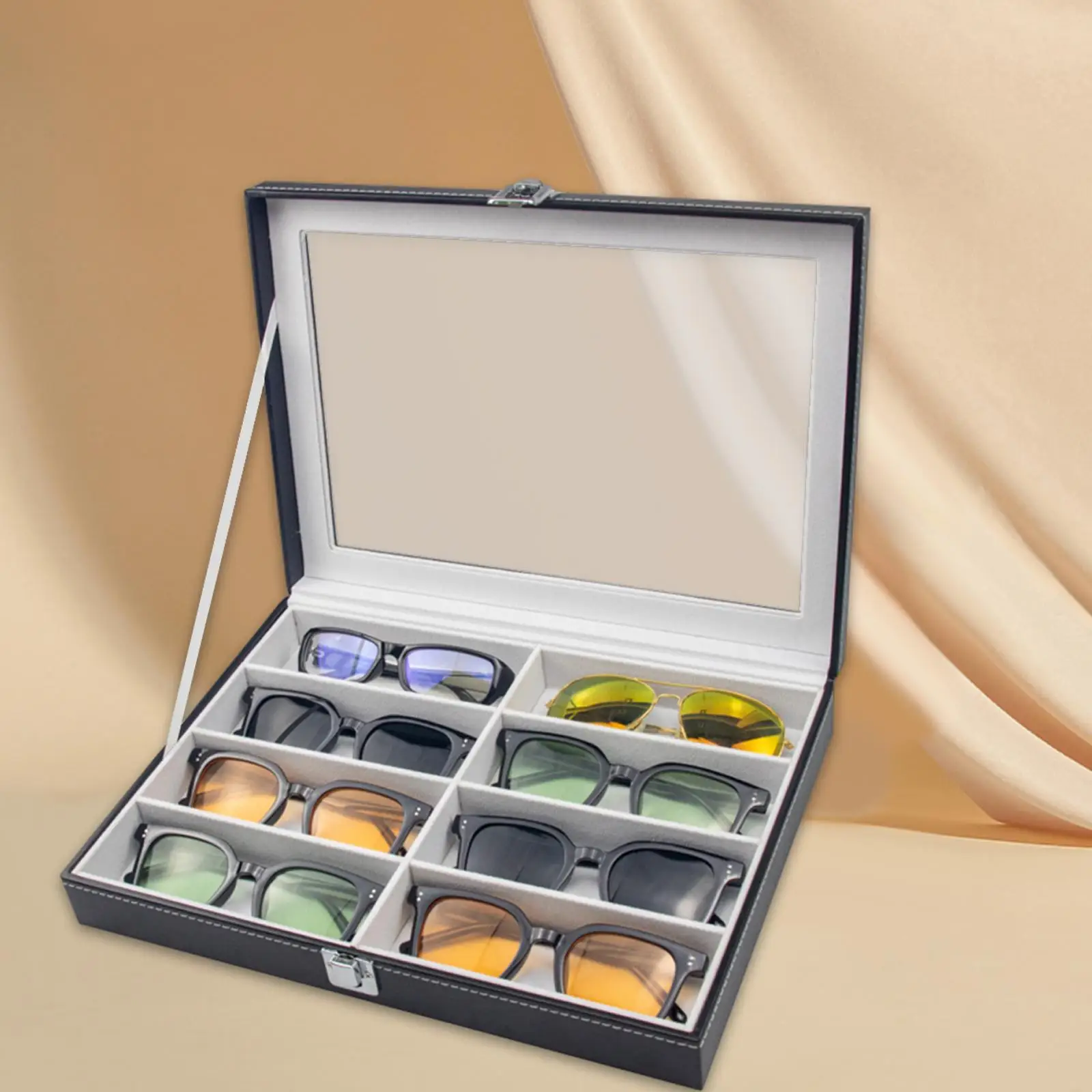 

Glasses Display Box Universal Eyewear Display Case for Drawer Hosuehold Desk