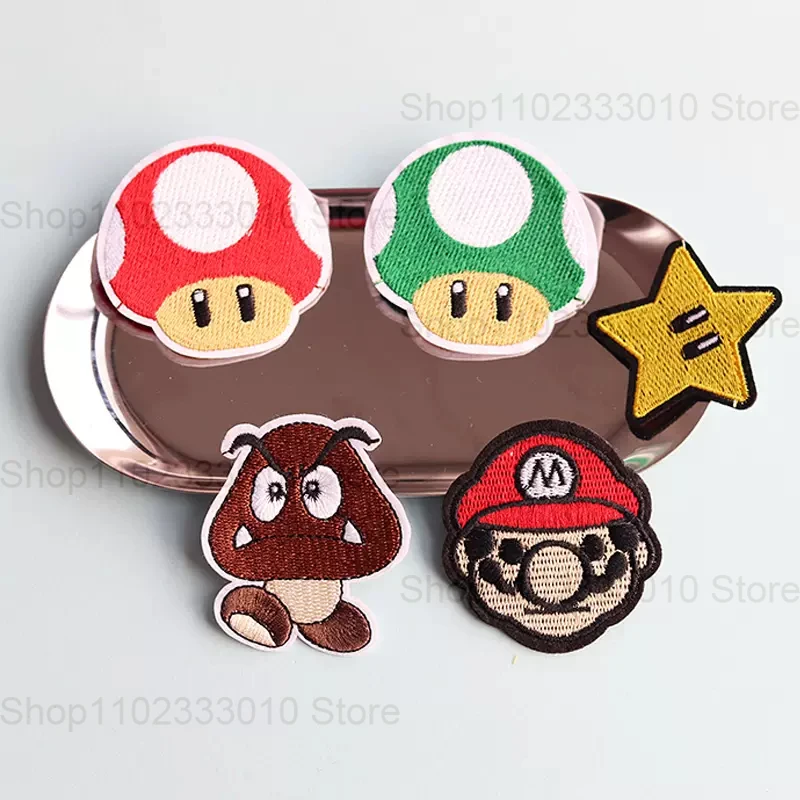 

17 шт., декоративные нашивки с вышивкой «Марио»