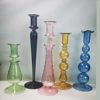 Crystal Candle Holder For Wedding Decorations stick Romantic Table Centerpiece Glass Nordic Stand Holders 2