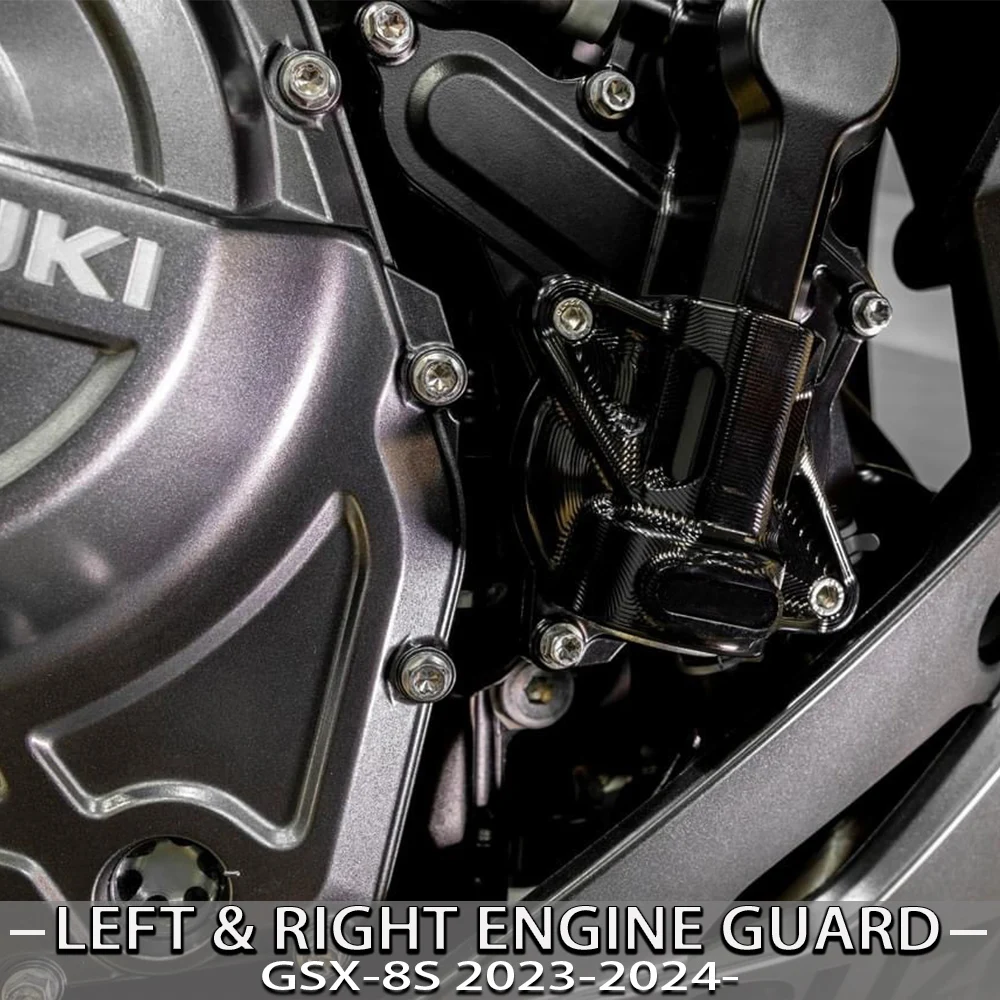 Motorcycle CNC Parts Left & Right Engine Stator Protective Cover Guard Protectors Frame Slider SUZUKI GSX8S GSX-8S
