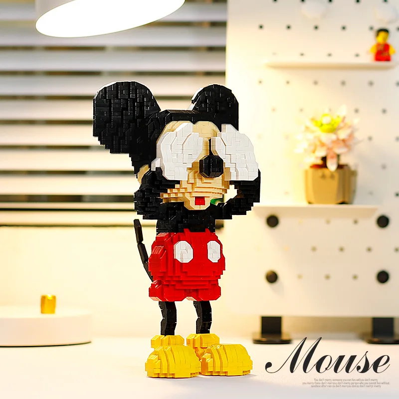 Building Blocks Construction Blocks 1906pcs+ Mickey Mouse Diamond Classic Disney Blindfold Minnie Mouse Micro Bricks Figures Toys For Gift