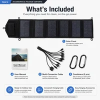 Panneau solaire portable 800W, design pliable en 6 parties, chargeur rapide 20Wh USB 5V DC, alimentation mobile pour l'extérieur 8