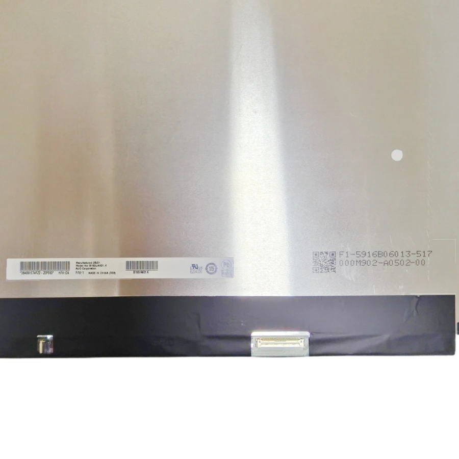 B160UAK01.K IPS 원래 40 핀 eDP 디스플레이 교체 패널 매트릭스 16.0 '인치 노트북 LCD 화면 새로운
